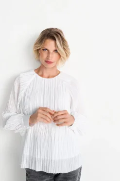 Rich & Royal Ausgestellte Plissee-Bluse<Damen Casual Blusen