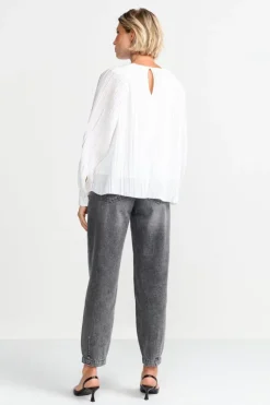 Rich & Royal Ausgestellte Plissee-Bluse<Damen Casual Blusen