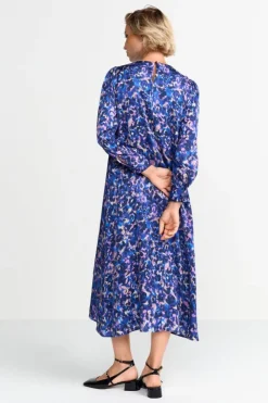 Rich & Royal Blaues Midikleid Mit Leo-Print<Damen Midikleider