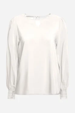 Rich & Royal Bluse Mit Manschetten Aus Spitze<Damen Casual Blusen|Business Blusen