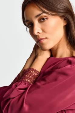 Rich & Royal Bluse Mit Manschetten Aus Spitze<Damen Casual Blusen|Business Blusen