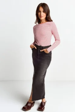 Rich & Royal Bodycon-Longsleeve Mit Streifen<Damen Longsleeves