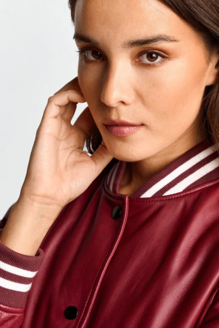 Rich & Royal Bomberjacke Aus Leder<Damen Übergangsjacken