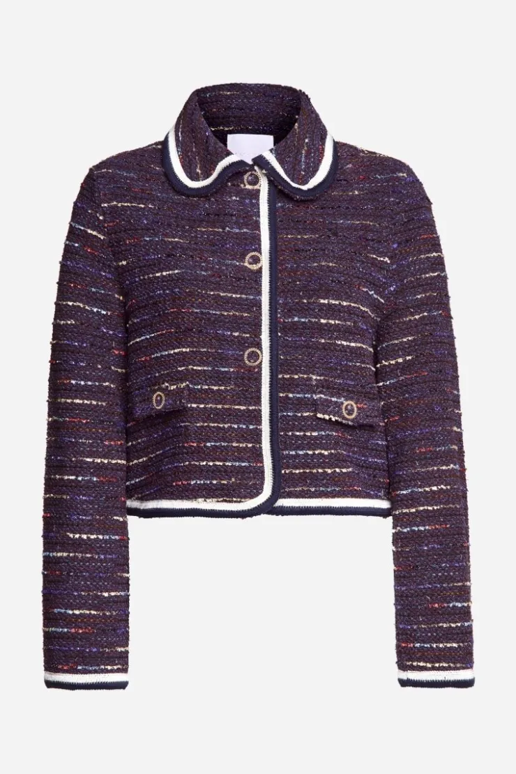 Rich & Royal Bouclé-Jacke Mit Bubikragen<Damen Übergangsjacken|Bouclé-Jacken