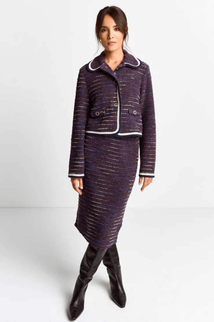 Rich & Royal Bouclé-Jacke Mit Bubikragen<Damen Übergangsjacken|Bouclé-Jacken