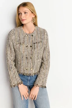 Rich & Royal Bouclé-Jacke Mit Fransen<Damen Übergangsjacken|Bouclé-Jacken