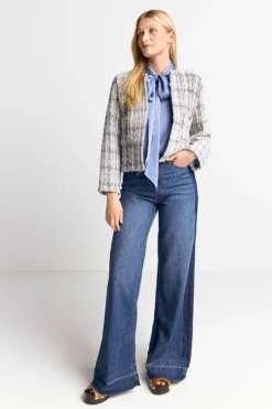 Rich & Royal Bouclé-Jacke Mit Rundhalsausschnitt<Damen Übergangsjacken|Bouclé-Jacken