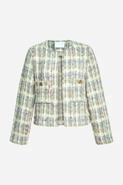 Rich & Royal Bouclé-Jacke Mit Rundhalsausschnitt<Damen Übergangsjacken|Bouclé-Jacken