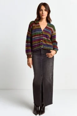 Rich & Royal Cardigan Mit Bunten Kristallknöpfen<Damen Cardigans