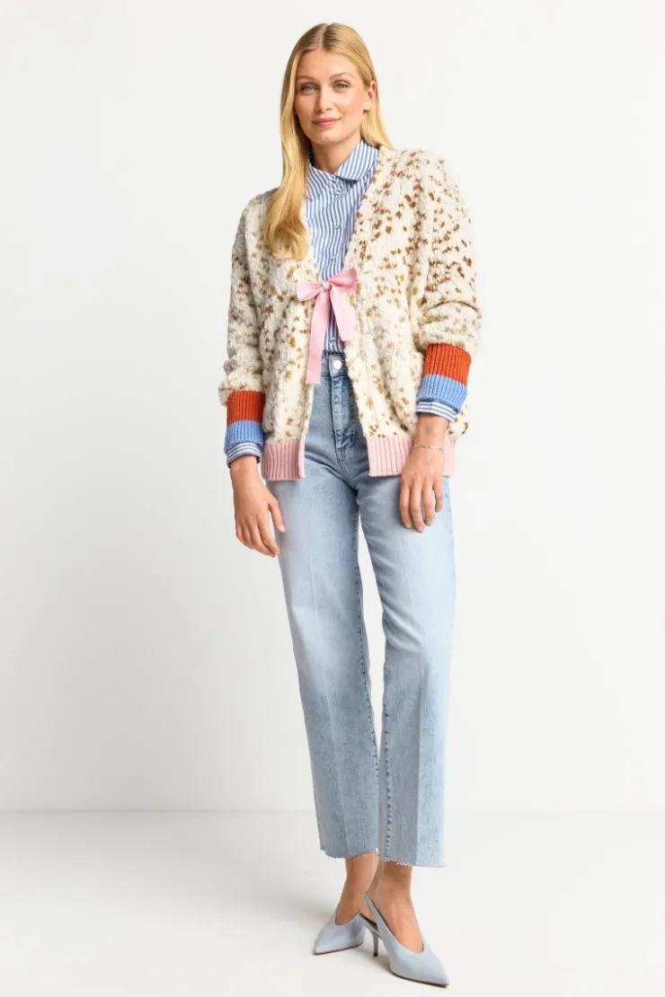 Rich & Royal Cardigan Mit Kontrastbündchen Und Schleife<Damen Cardigans