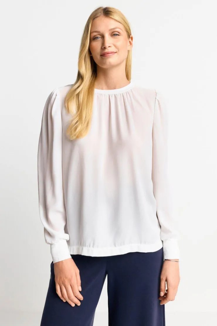 Rich & Royal Chiffonbluse Mit Rundhalsausschnitt<Damen Casual Blusen