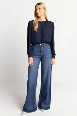 Rich & Royal Chiffonbluse Mit Rundhalsausschnitt<Damen Casual Blusen