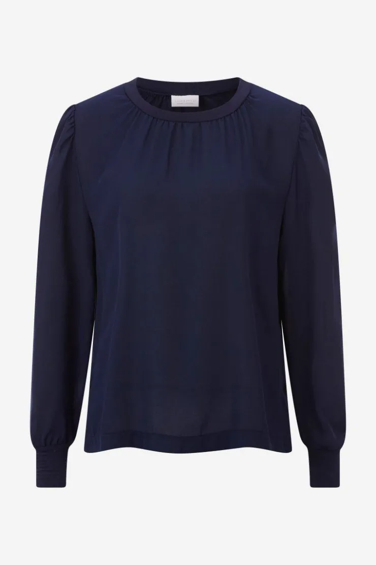 Rich & Royal Chiffonbluse Mit Rundhalsausschnitt<Damen Casual Blusen
