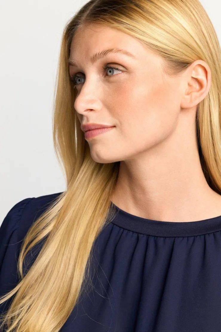 Rich & Royal Chiffonbluse Mit Rundhalsausschnitt<Damen Casual Blusen