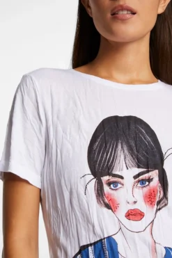 Rich & Royal Crinkle-T-Shirt<Damen T-Shirts