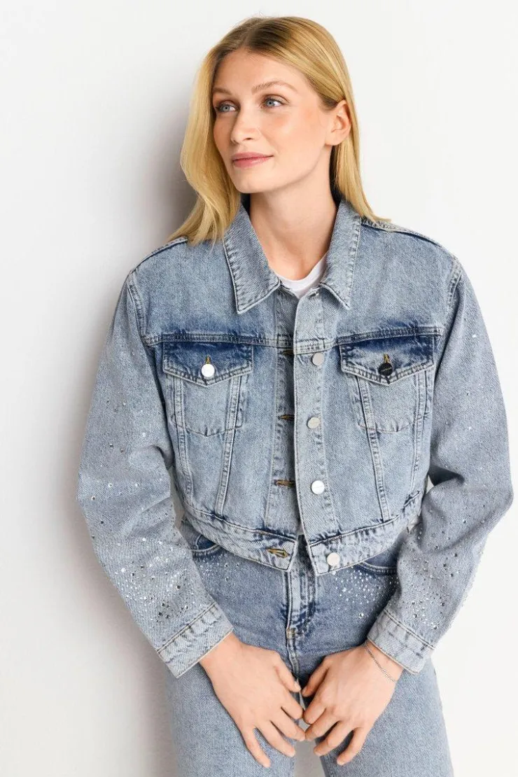 Rich & Royal Denim-Jacke Mit Strassdetails<Damen Übergangsjacken