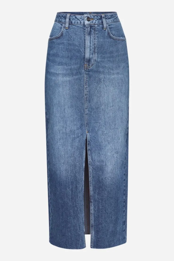 Rich & Royal Denim-Rock In Figurnahem Schnitt<Damen Midiröcke