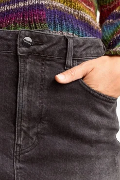 Rich & Royal Denim-Rock Mit Schlitz<Damen Midiröcke