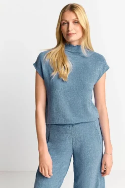 Rich & Royal Figurbetontes Top In Crinkle-Optik<Damen T-Shirts