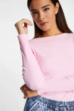 Rich & Royal Geripptes Longsleeve<Damen Longsleeves