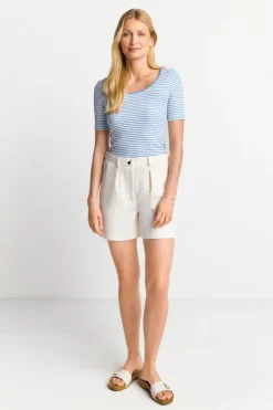 Rich & Royal Gestreiftes T-Shirt In Feiner Rib-Struktur<Damen T-Shirts