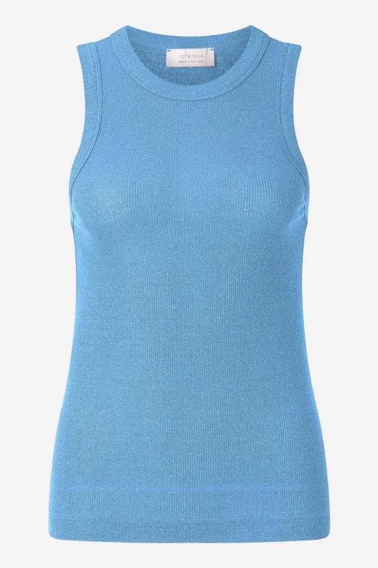 Rich & Royal Hellblaues Rib-Tanktop<Damen Tops