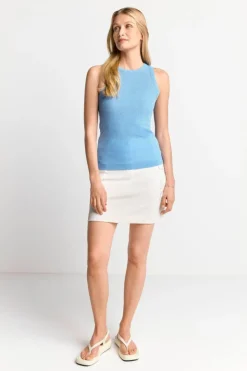 Rich & Royal Hellblaues Rib-Tanktop<Damen Tops