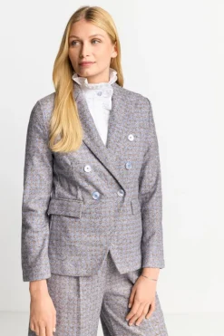 Rich & Royal Karierter Wollblazer Mit Reverskragen<Damen Casual Blazer|Business Blazer