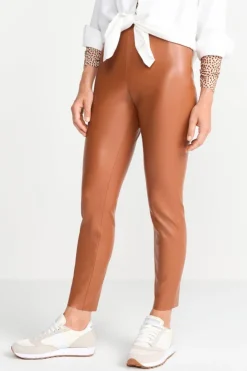 Rich & Royal Knöchellange Kunstleder-Leggings<Damen Schmale Hosen