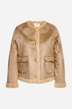 Rich & Royal Kurze Jacke In Wildlederoptik<Damen Felljacken