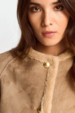 Rich & Royal Kurze Jacke In Wildlederoptik<Damen Felljacken