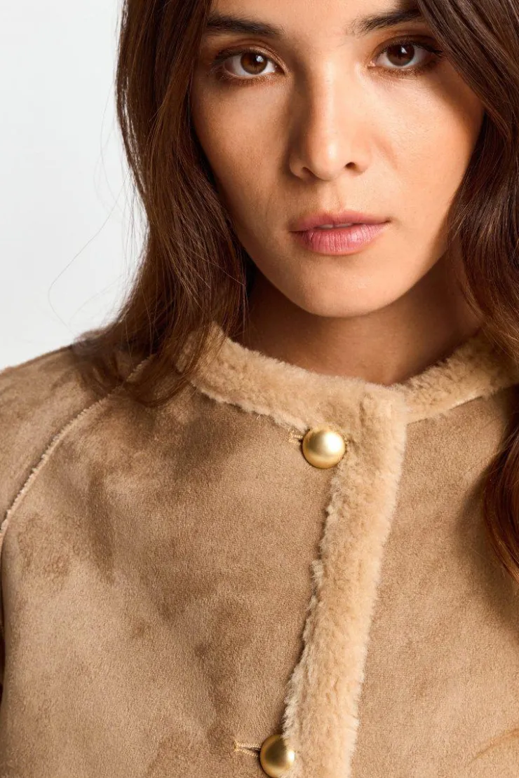 Rich & Royal Kurze Jacke In Wildlederoptik<Damen Felljacken