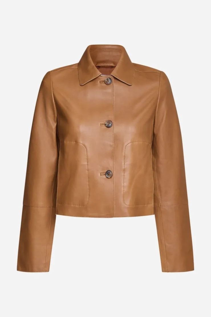 Rich & Royal Kurze Lederjacke Mit Kragen<Damen Übergangsjacken