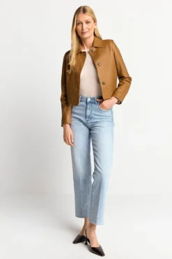 Rich & Royal Kurze Lederjacke Mit Kragen<Damen Übergangsjacken
