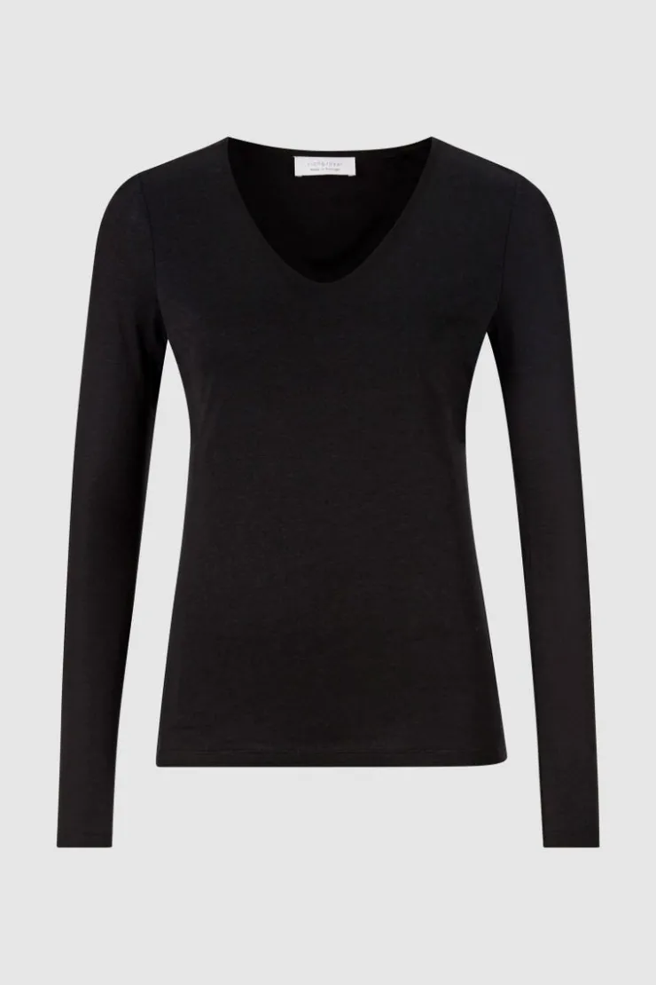 Rich & Royal Longsleeve Mit V-Neck<Damen Longsleeves