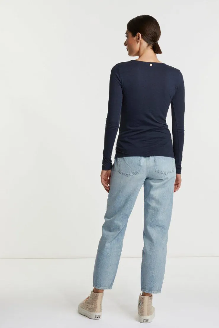 Rich & Royal Longsleeve Mit V-Neck<Damen Longsleeves