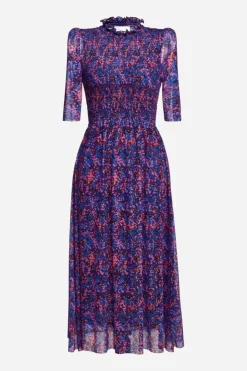 Rich & Royal Meshkleid Mit Rüschenkragen<Damen Midikleider