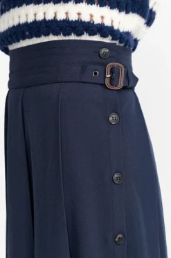 Rich & Royal Midirock Mit Seitlicher Knopfleiste<Damen Midiröcke