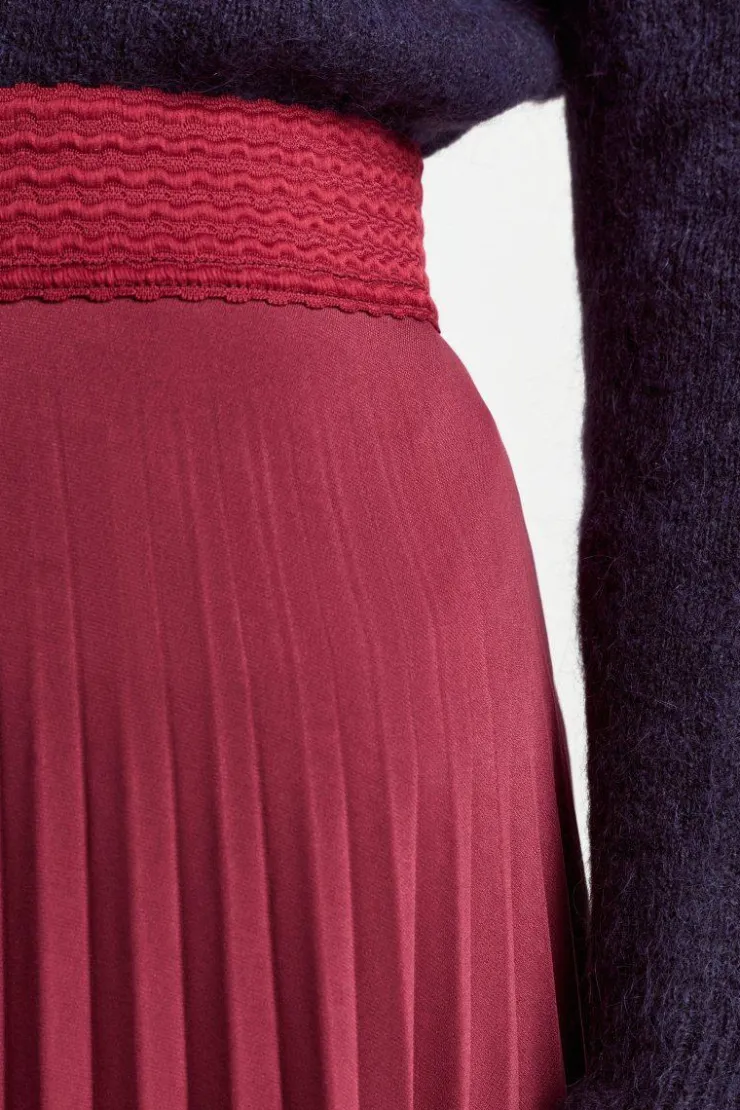 Rich & Royal Plisseerock Mit Elastischem Bund<Damen Midiröcke|Plisseeröcke