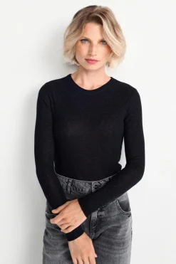 Rich & Royal Rib-Longsleeve Mit Glanzeffekt<Damen Longsleeves