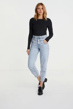 Rich & Royal Rib-Longsleeve Mit Rundhals<Damen Longsleeves