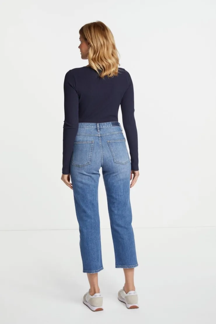 Rich & Royal Rib-Longsleeve Mit Rundhals<Damen Longsleeves