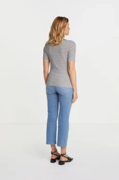 Rich & Royal Rib-Shirt Aus Baumwolle<Damen T-Shirts