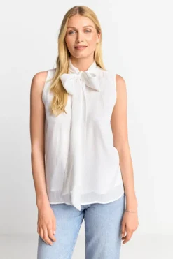 Rich & Royal Ärmellose Schluppenbluse Mit Glanzeffekt<Damen Casual Blusen|Business Blusen