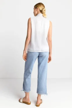 Rich & Royal Ärmellose Schluppenbluse Mit Glanzeffekt<Damen Casual Blusen|Business Blusen