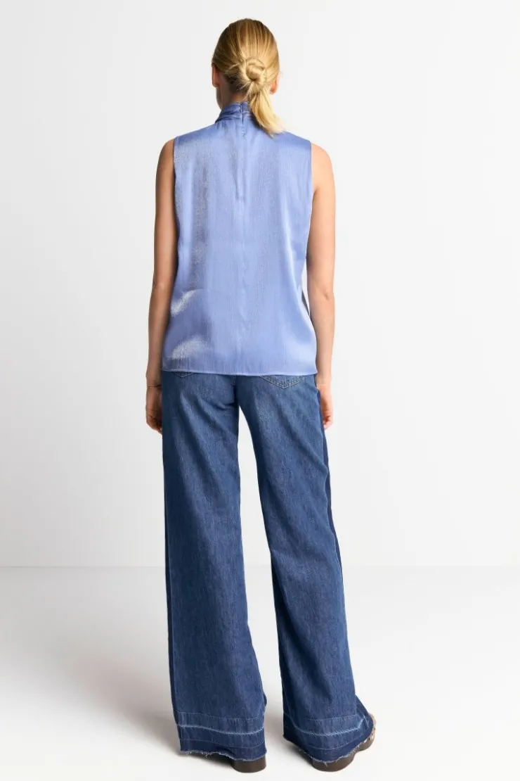 Rich & Royal Ärmellose Schluppenbluse Mit Glanzeffekt<Damen Casual Blusen|Business Blusen
