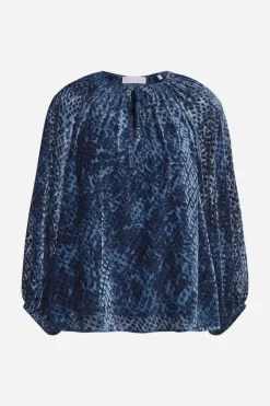 Rich & Royal Samtbluse Mit Ballonärmeln<Damen Casual Blusen