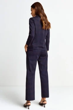 Rich & Royal Stoffhose Mit Karomuster Und Bügelfalte<Damen Schmale Hosen|Business Hosen