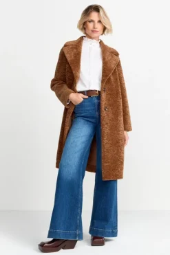 Rich & Royal Teddy-Mantel Mit Reverskragen<Damen Felljacken|Mäntel