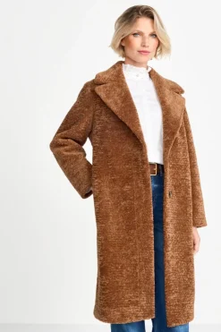Rich & Royal Teddy-Mantel Mit Reverskragen<Damen Felljacken|Mäntel